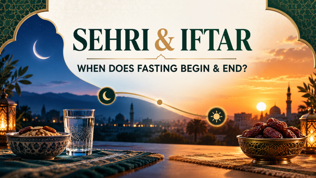 Sehri to Iftar fasting timeline from Fajr to sunset